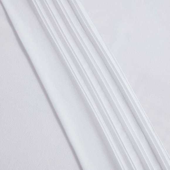 QUEEN SIZE Spirit Linen Home White Pleated Microfiber Sheet Set WHITE ~NEW~ - Picture 3 of 5